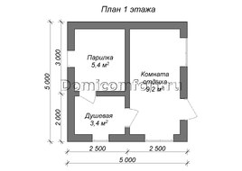 Баня из газобетона 5 на 5